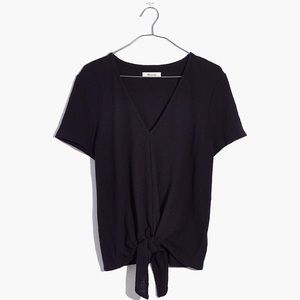 Texture & Thread V-Neck Modern Tie-Front Top